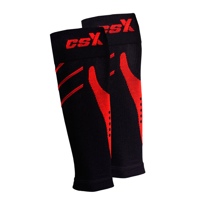 CSX CALF SLEEVES,RED ON BLACK¬† MD, X250RB-M - X250RB-M