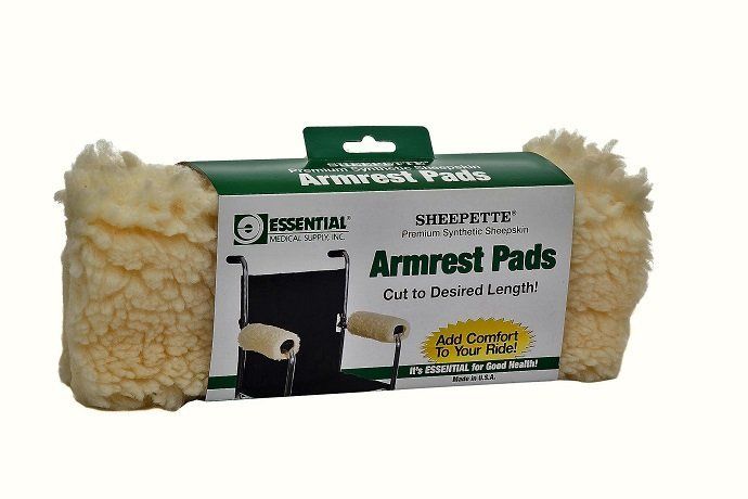 Sheepette Synth Lambskin Wheelchair Armrest Pads - D3004