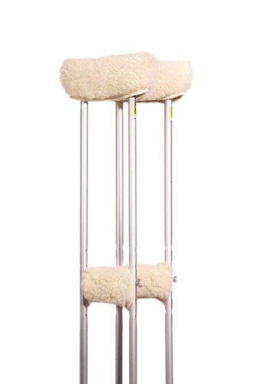 Sheepette Synth Lambskin Crutch Covers - Arm & Grip - D5009
