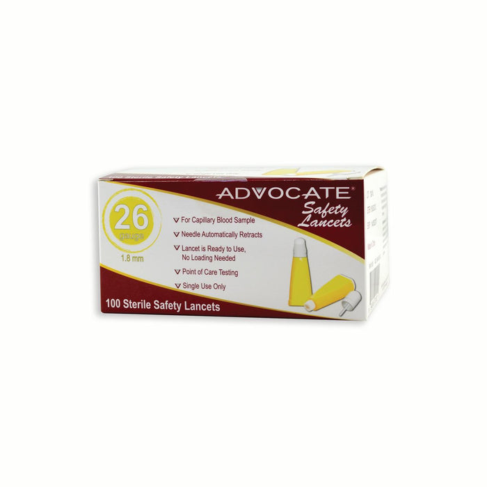 Advocate Safety Lancets 28G x 1.8mm 200/bx - 637
