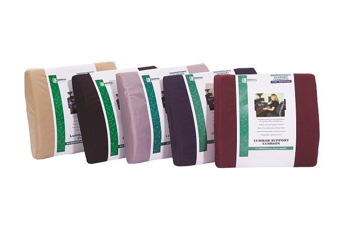 Lumbar Cushion With Strap - Black - F1412BK