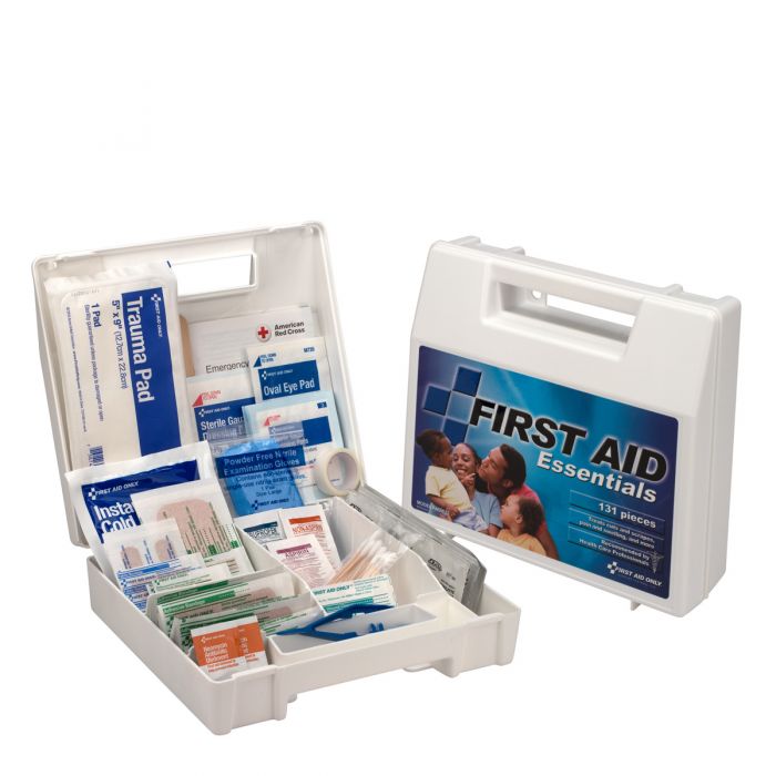 First Aid Kit, 131 Piece, Plastic Case