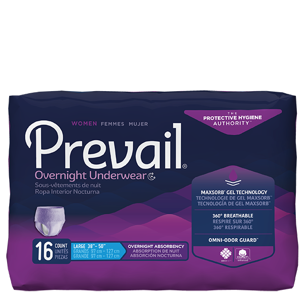 Prevail Women Overnight Absorbency Underwear S-M SUP 4-20 - PWV-512