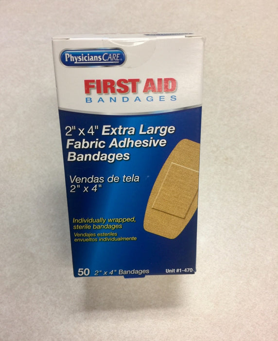 2"x4" Fabric Bandages, 50/box