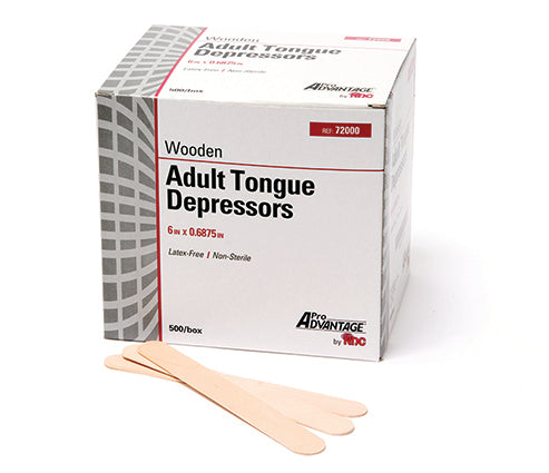 Tongue Depressor Adult 6" x 11/16" NS 500/bx - 72000