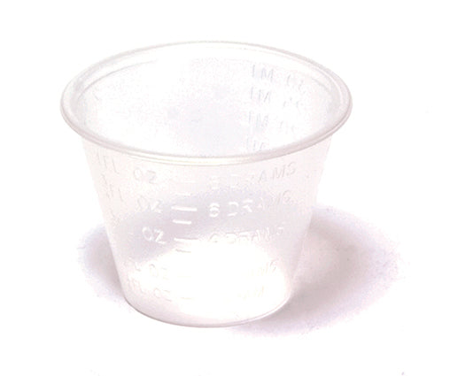 Medicine Cup, 1 oz, Polypropylene, Metric Measurements Only, 100/slv, 50 slv/cs (60 cs/plt) - P250550 / 50