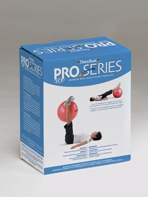 PRO SERIES SCP  Ball, 55cm / Red, For Body Height 5'1"-5'6" (155-168cm), Individually Boxed for Retail, Include Full Color Instructional Poster, Thera-Band Silver available in bulk only, 10 ea/cs (020594) (US Only)