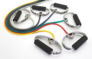 Resistance Tubing with Soft Grip Handles, Green/ Heavy, 48", in Retail Clam-Shell Packaging, 12 ea/cs (020585) (US Only)