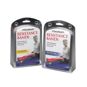 Resistance Band, Heavy (Blue & Black), Multi-Band Retail Pk (5 ft Cut Lengths in Retail Clam-Shell Packaging, 12 ea/cs (US Only)