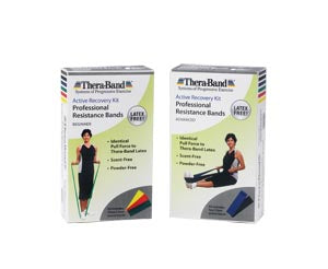 Resistance Band, Active Recovery Kit: Advanced (Blue & Black) 5 ft Cut Lengths in Retail Packaging, Latex Free (LF), 12 ea/cs (US Only)