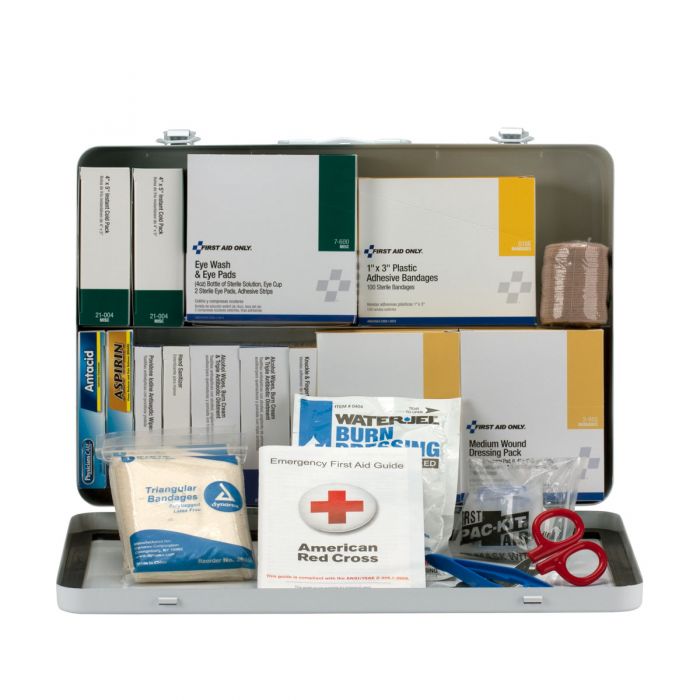 50 Person Vehicle ANSI A+ First Aid Kit, Metal Case