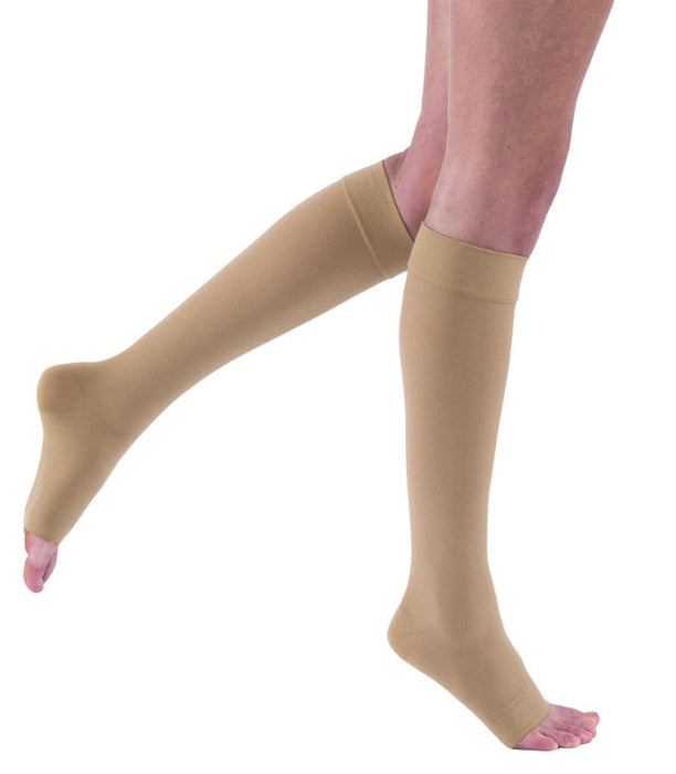 Jobst Relief 20-30 mmhg Knee High Firm Compression Stockings, Open Toe, Beige, X-Large - 114628