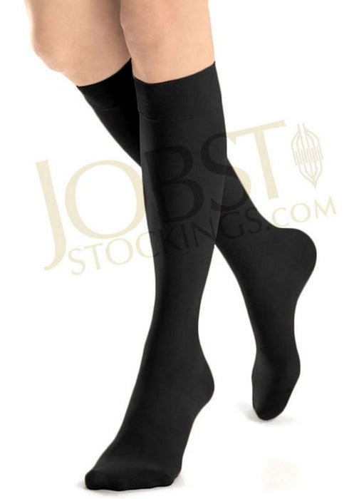 Jobst Ultrasheer SoftFit 15-20 mmHg Knee High Compression Stockings, Closed Toe, Black, Large - 7768108