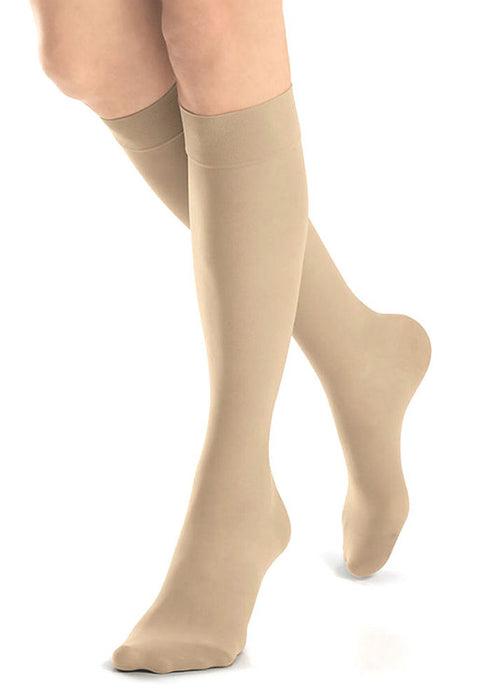 Jobst Ultrasheer SoftFit 15-20 mmHg Knee High Compression Stockings, Closed Toe, Natural, Large - 7768102