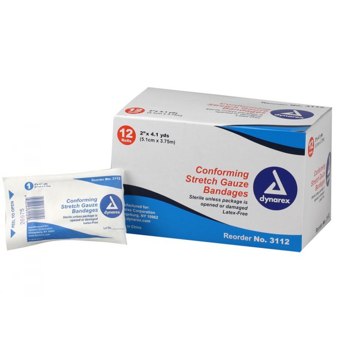 2" Conforming Gauze Sterile, 12/box