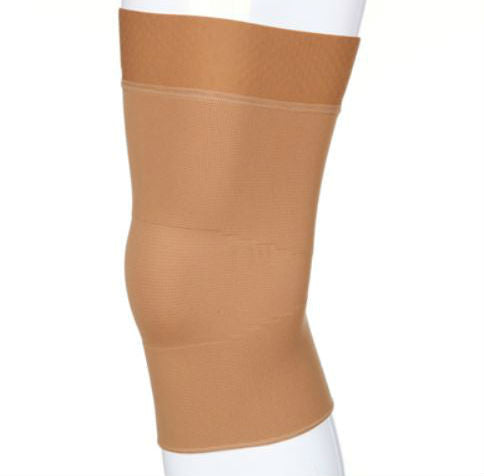 Seamless Knee Support With Silicone Black LG - 60254
