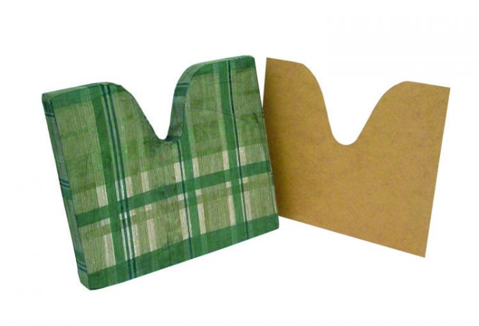 Plaid Coccyx Cushion with Masonite Insert - 18 x 16 x 3 - N1002P