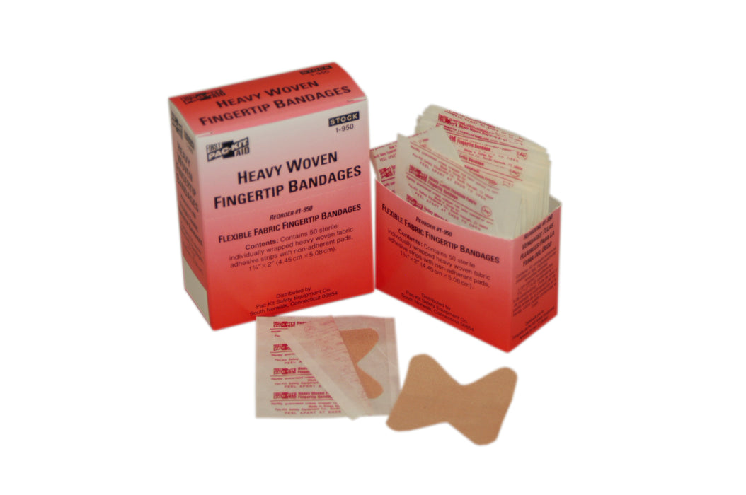 Heavy Woven Fingertip Bandages, 50/box