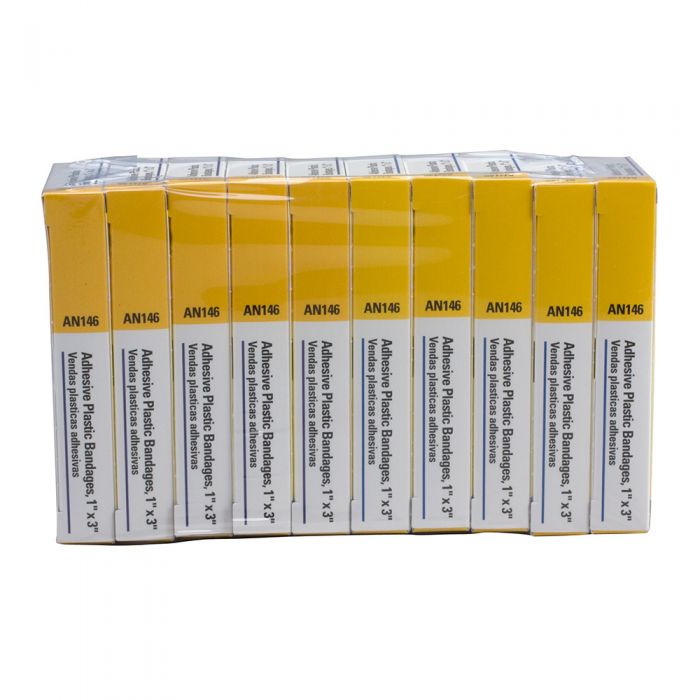 1"x3" Plastic Bandages, 16/box (10 Count)