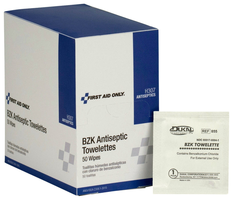 BZK Antiseptic Wipes, 50/box