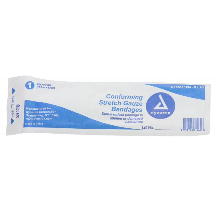 6"x4 yd. Sterile Stretch Gauze, 1/box