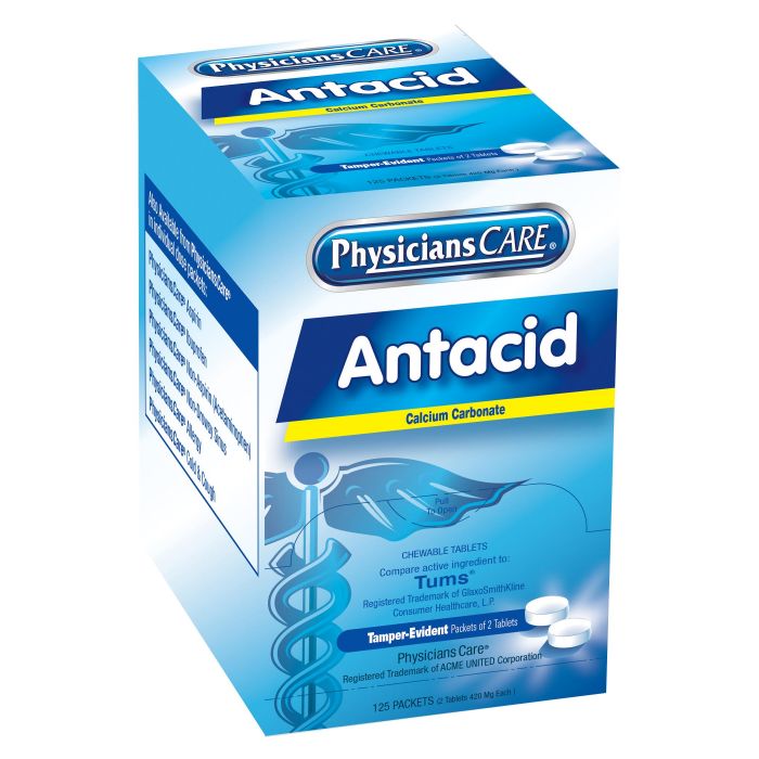 PhysiciansCare Antacid, 125x2/box