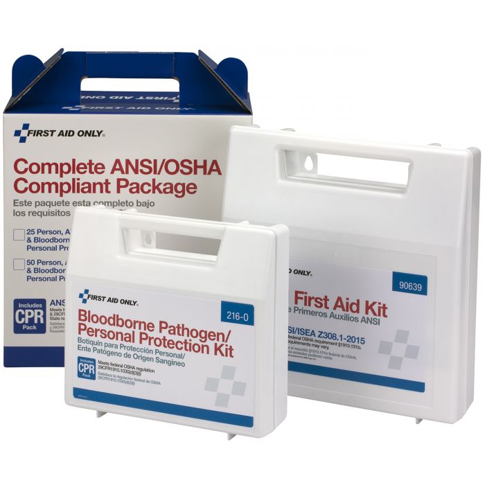 50 Person Complete ANSI/OSHA Compliance Package (First Aid and BBP)
