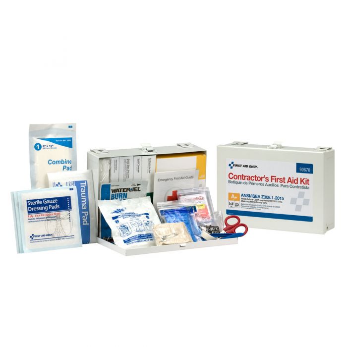 25 Person Contractor ANSI A+ First Aid Kit, Metal Case