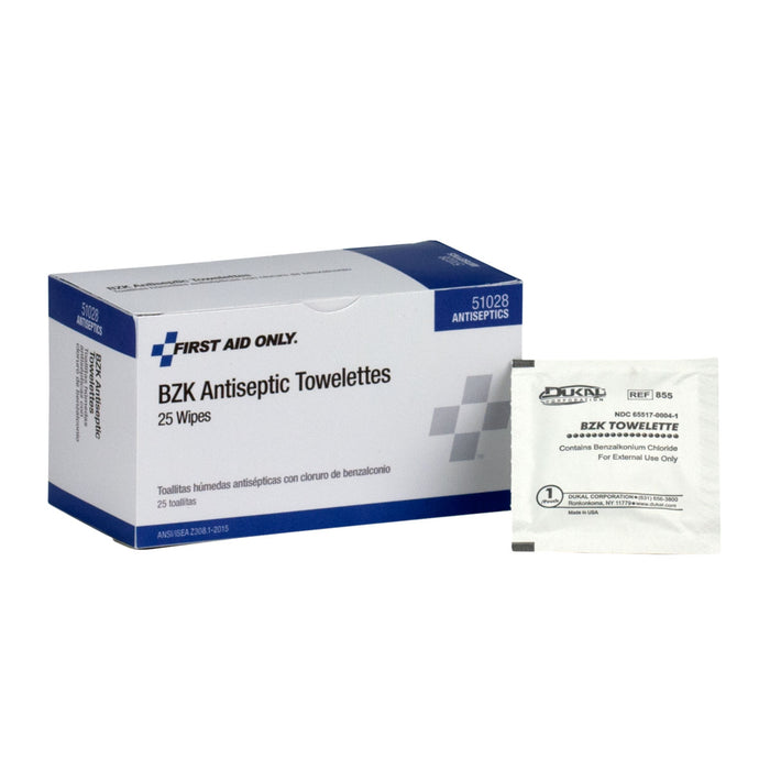 BZK Antiseptic Wipes, 25/box