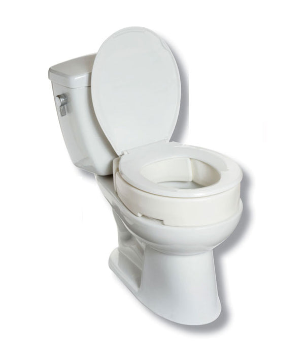 RAISED TOILET SEAT HINGED BOLT ON ELONGATED - MHHRET