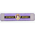 Military Patch, Assy, Purple Heart, 6"x1.25",W/Loop Fastener FDA Class II Medical Device* -ACC140238