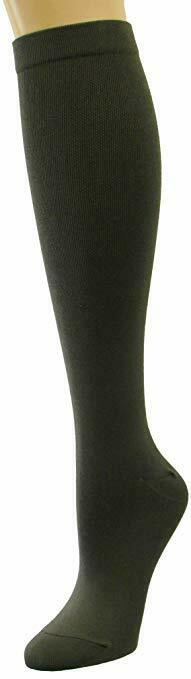 Dress Socks, Womens Knee High, Charcoal, M - IF302