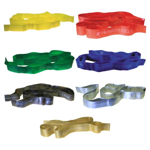 Resistance Band, Consecutive Loops, 5' Pre-cut Individual Bands, Red/ Medium, Laytex-Free (LF), 12/cs  - 12715
