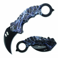 ELITEDGE KARAMBIT BLUE LIGHTNING