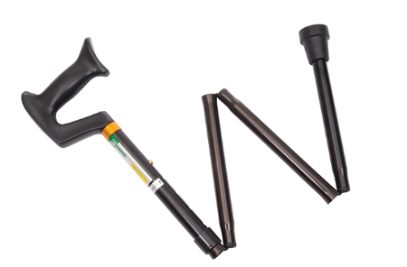 Folding Cane with Plastic Handle - Black - W1420BL