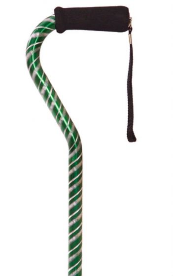 Laser Cut Offset Cane - Green - W1580G